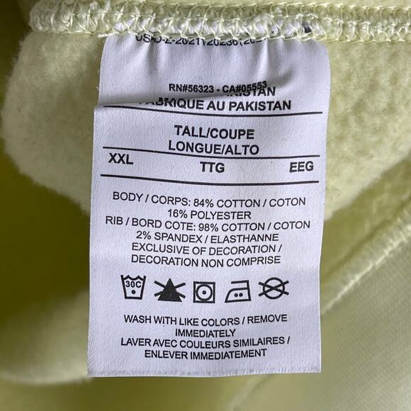 Nike Solo Swoosh Men's Fleece Crew Sweatshirt Yellow Neon XXL Tall DX1361-331 - Picture 7 of 11